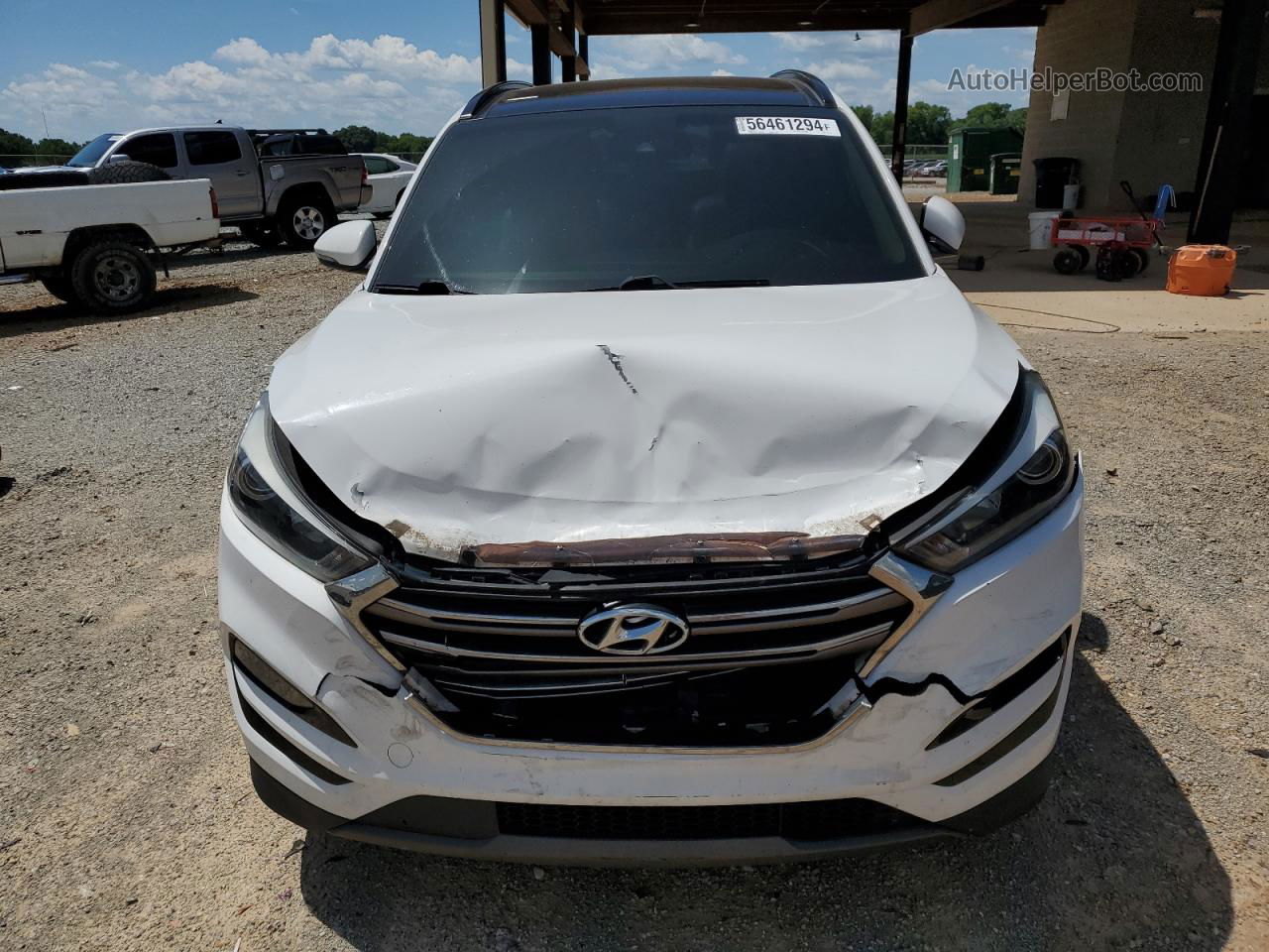 2016 Hyundai Tucson Limited White vin: KM8J3CA27GU031130