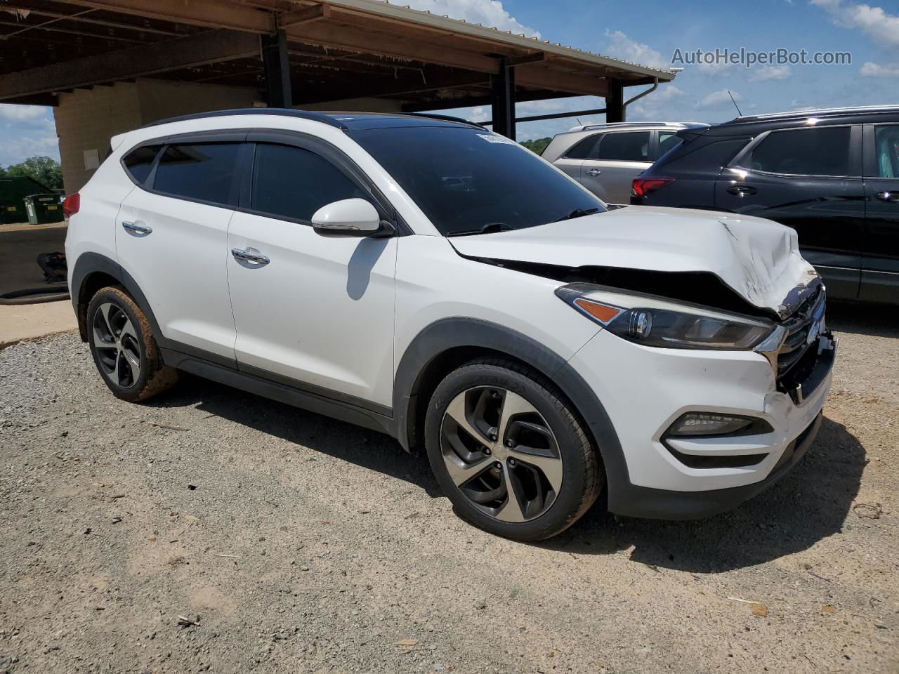 2016 Hyundai Tucson Limited White vin: KM8J3CA27GU031130