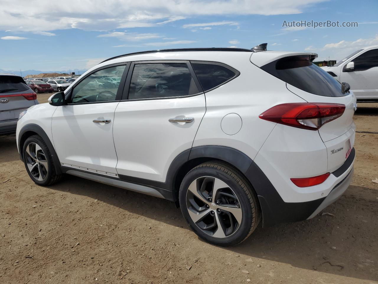 2017 Hyundai Tucson Limited White vin: KM8J3CA27HU274843