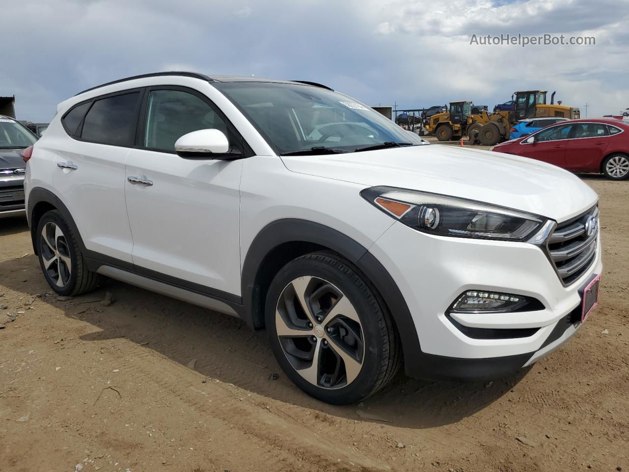 2017 Hyundai Tucson Limited White vin: KM8J3CA27HU274843