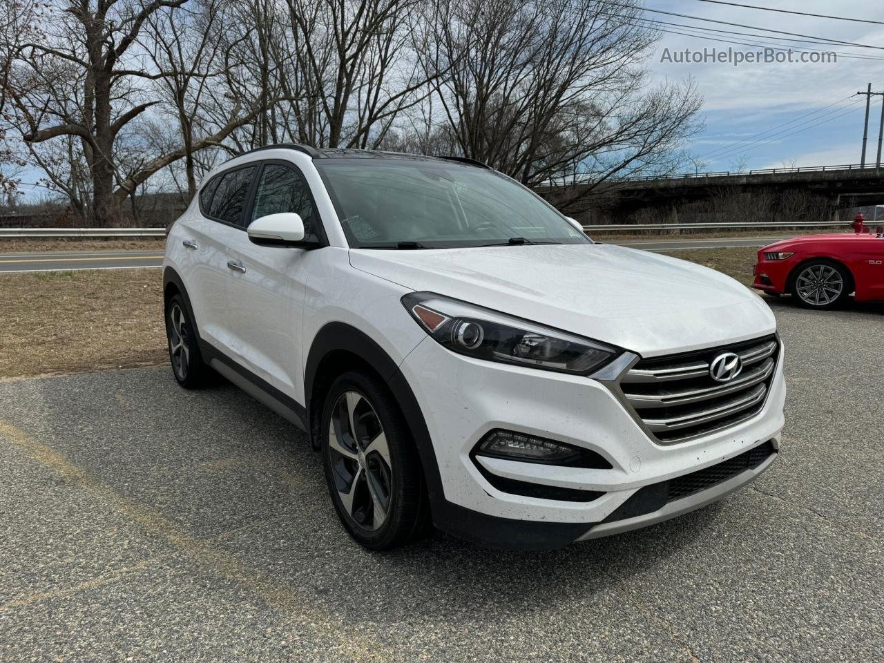 2017 Hyundai Tucson Limited White vin: KM8J3CA27HU282909