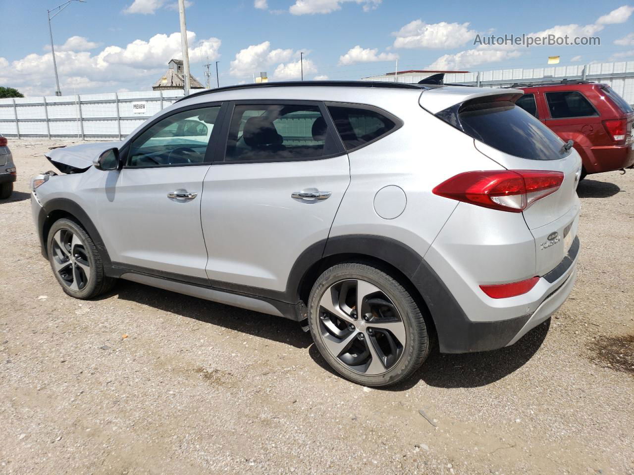 2017 Hyundai Tucson Limited Серебряный vin: KM8J3CA27HU339030