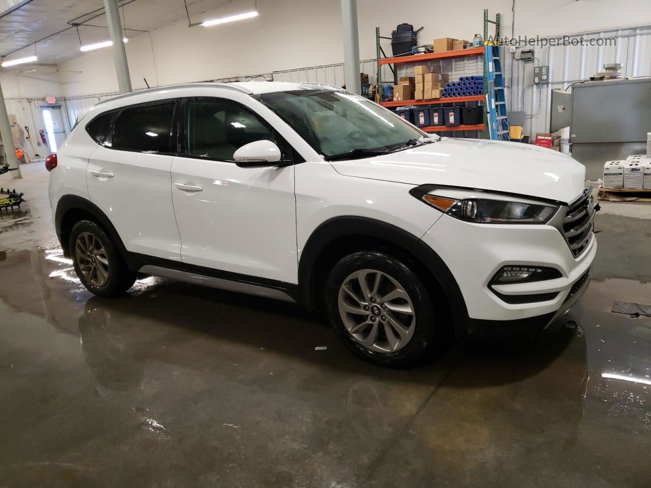 2017 Hyundai Tucson Limited White vin: KM8J3CA27HU370553