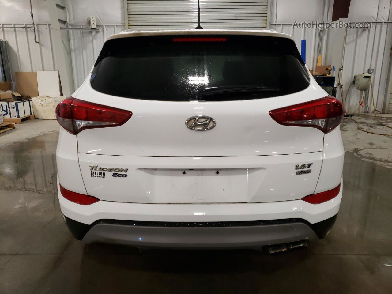 2017 Hyundai Tucson Limited White vin: KM8J3CA27HU370553