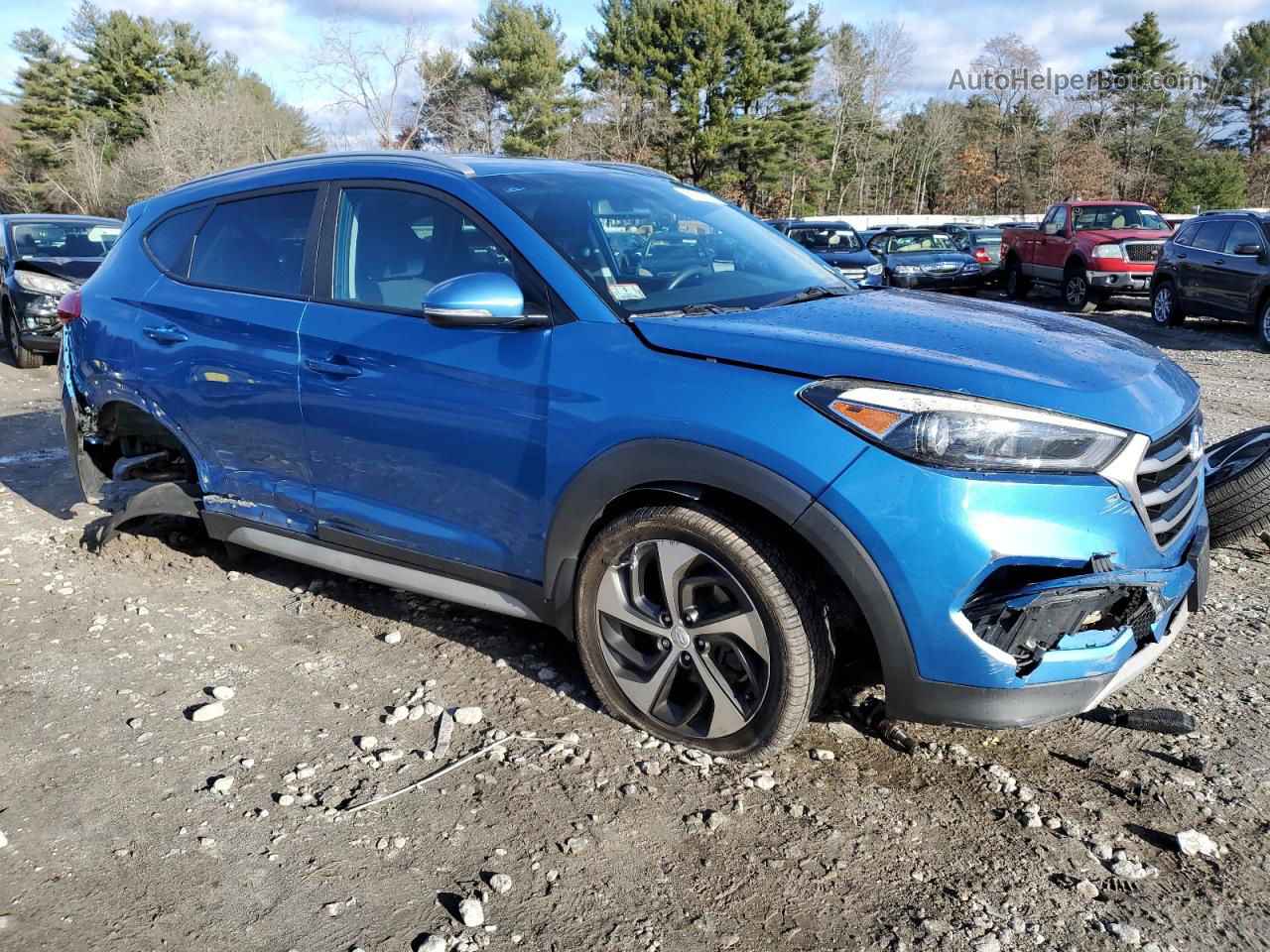 2017 Hyundai Tucson Limited Blue vin: KM8J3CA27HU415314