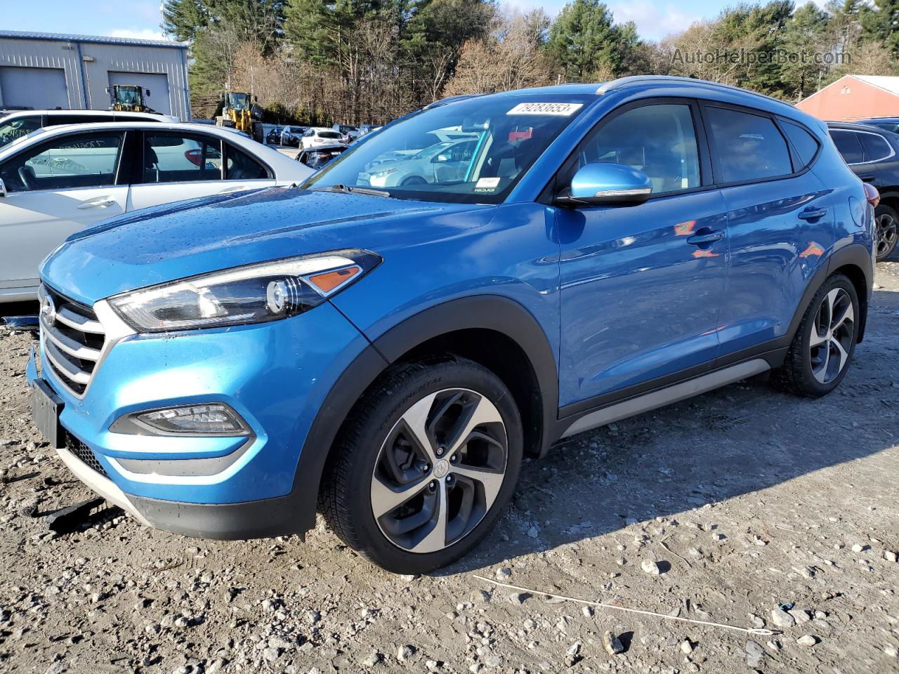 2017 Hyundai Tucson Limited Blue vin: KM8J3CA27HU415314