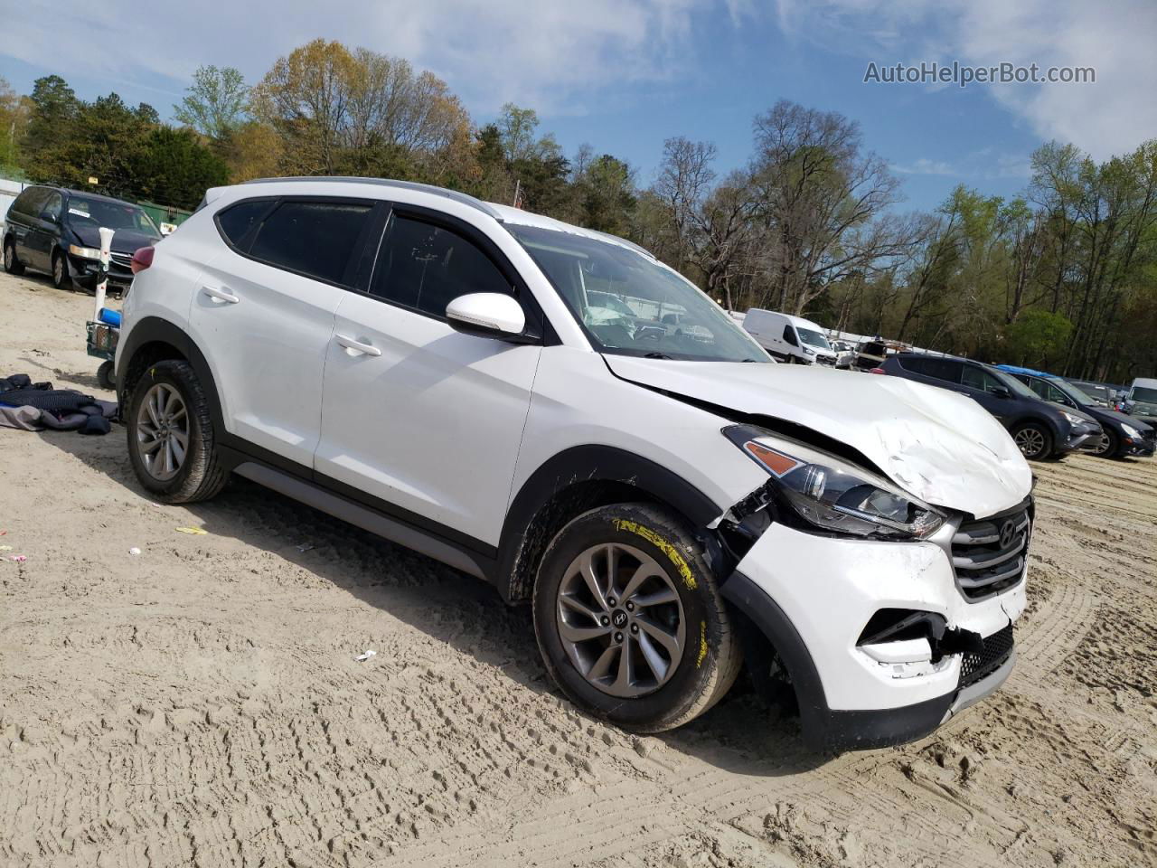 2017 Hyundai Tucson Limited White vin: KM8J3CA27HU439998