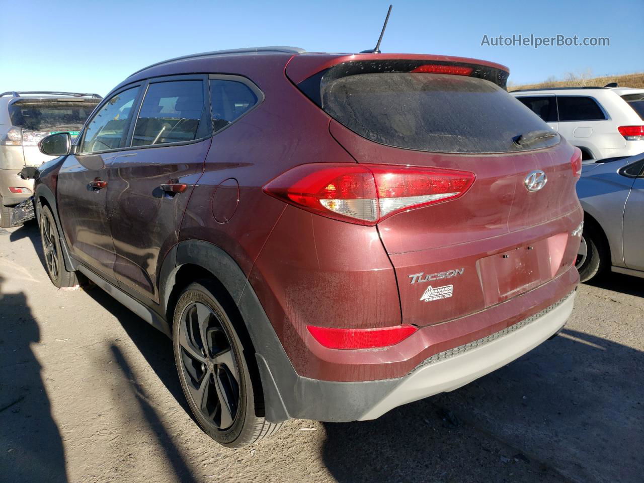 2017 Hyundai Tucson Limited Красный vin: KM8J3CA27HU593644