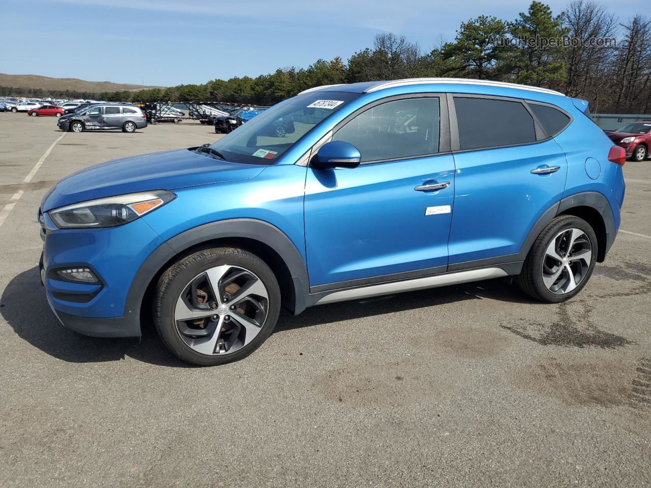 2017 Hyundai Tucson Limited Blue vin: KM8J3CA28HU305291