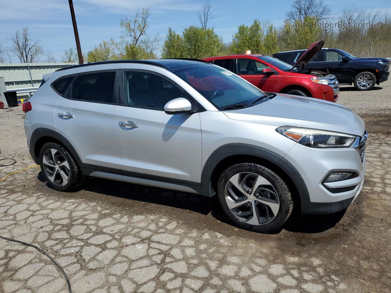 2017 Hyundai Tucson Limited Silver vin: KM8J3CA28HU311107