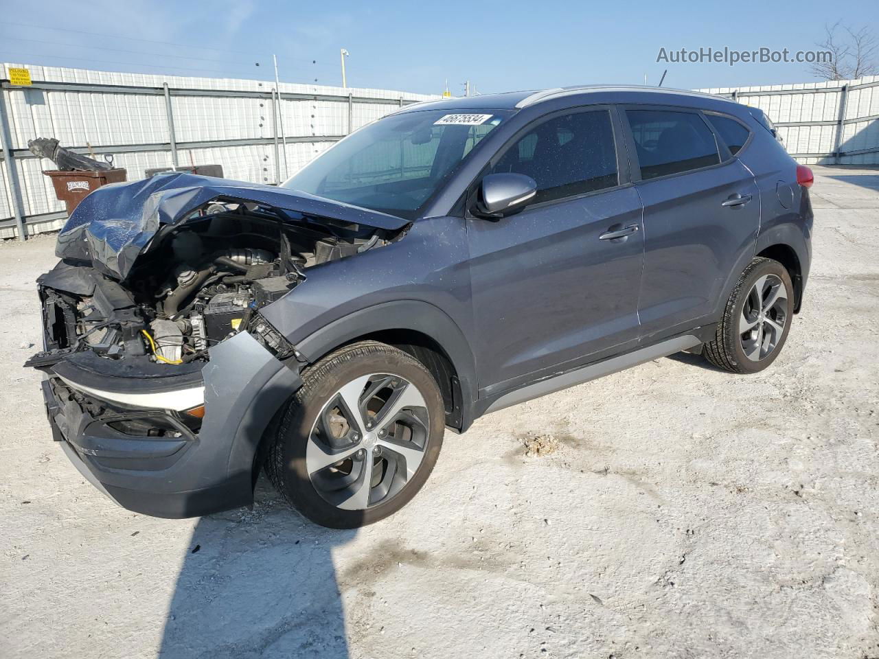 2017 Hyundai Tucson Limited Gray vin: KM8J3CA28HU335827