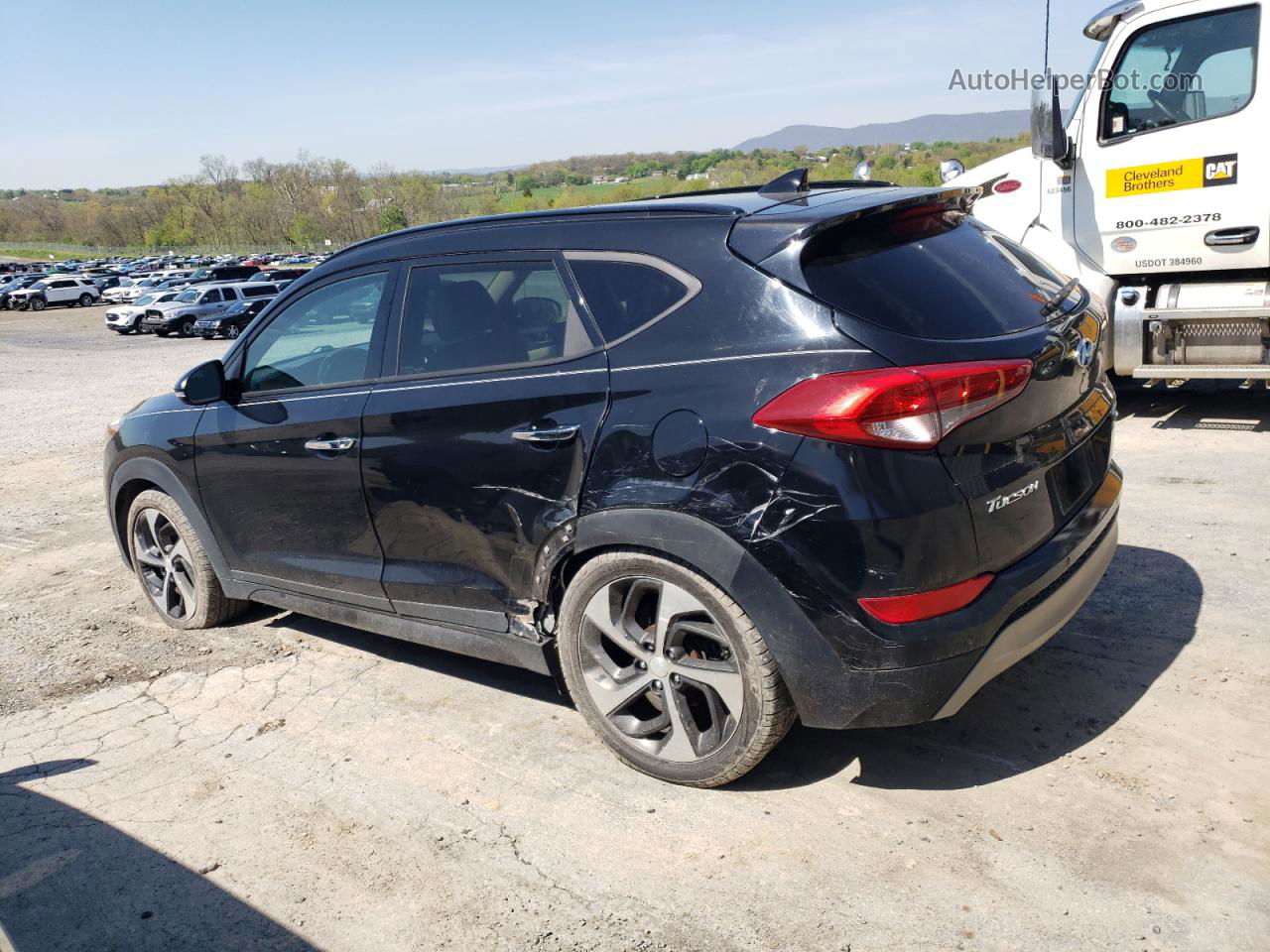 2016 Hyundai Tucson Limited Черный vin: KM8J3CA29GU030562