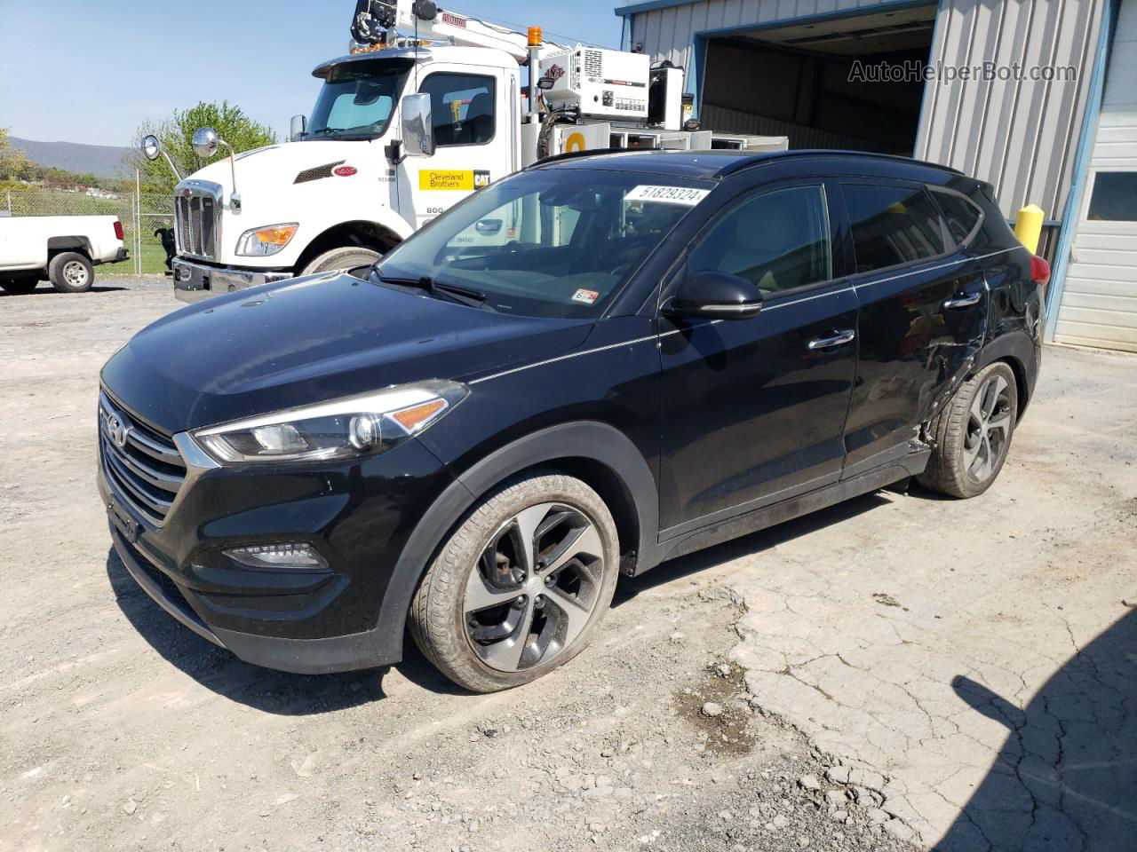 2016 Hyundai Tucson Limited Черный vin: KM8J3CA29GU030562