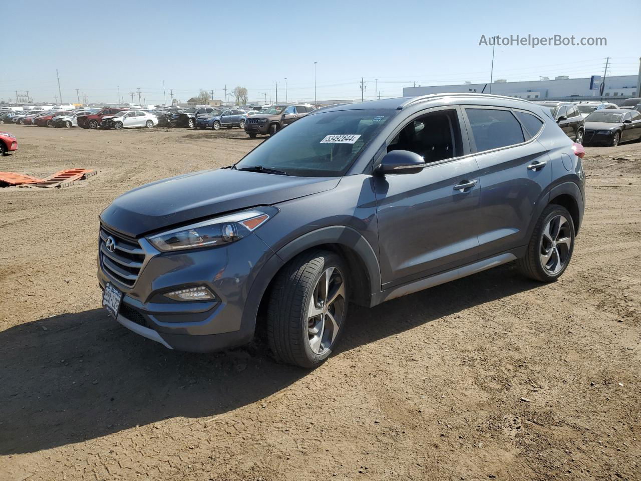 2017 Hyundai Tucson Limited Gray vin: KM8J3CA29HU378993