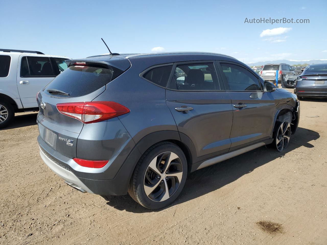 2017 Hyundai Tucson Limited Gray vin: KM8J3CA29HU378993