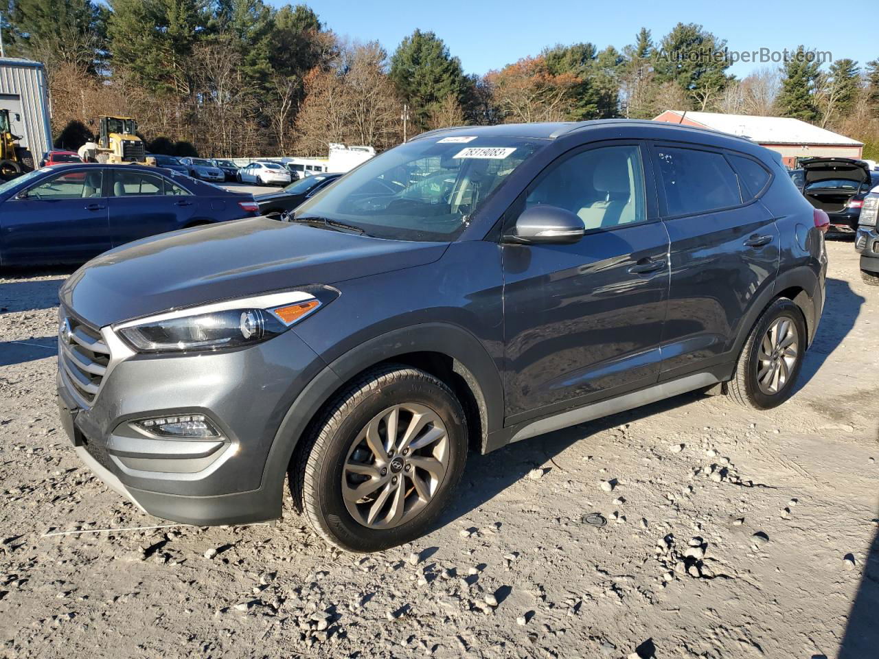 2017 Hyundai Tucson Limited Серый vin: KM8J3CA29HU497546