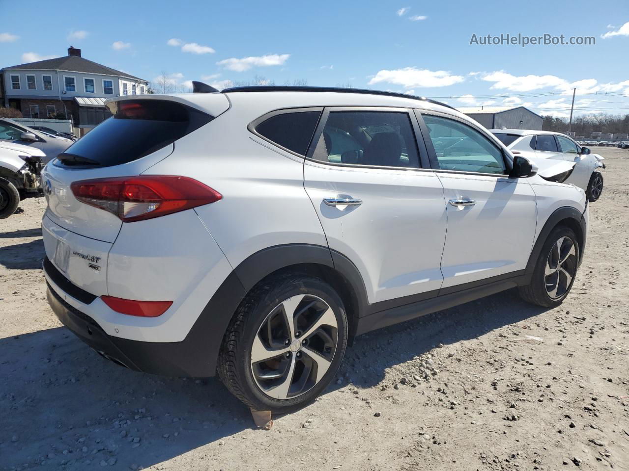 2016 Hyundai Tucson Limited White vin: KM8J3CA2XGU078605