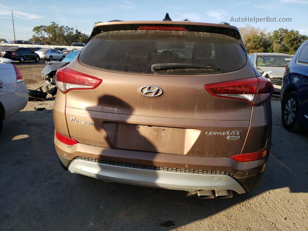 2017 Hyundai Tucson Limited Tan vin: KM8J3CA2XHU317250