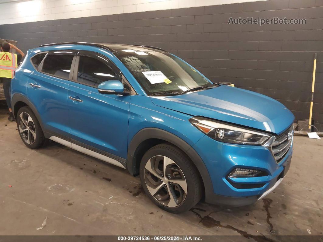 2017 Hyundai Tucson Limited Blue vin: KM8J3CA2XHU375052