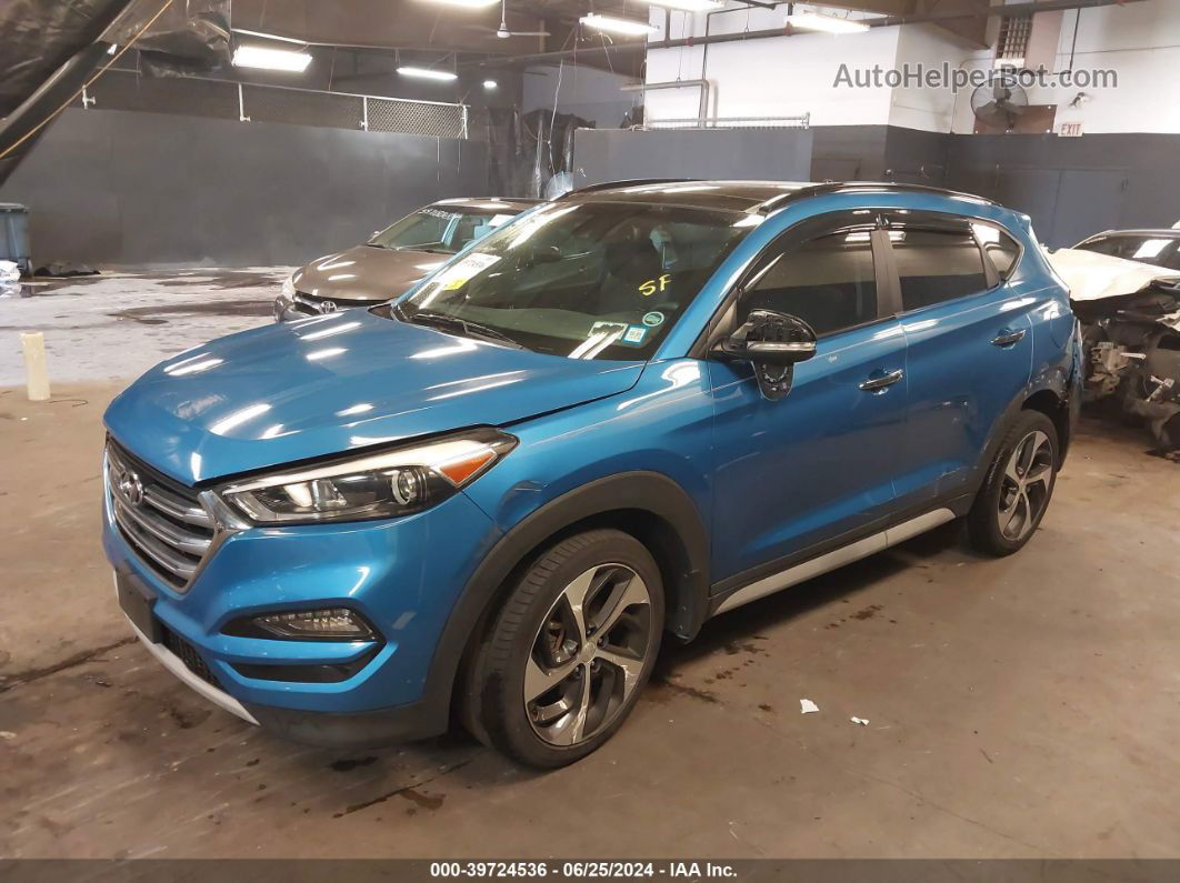 2017 Hyundai Tucson Limited Blue vin: KM8J3CA2XHU375052