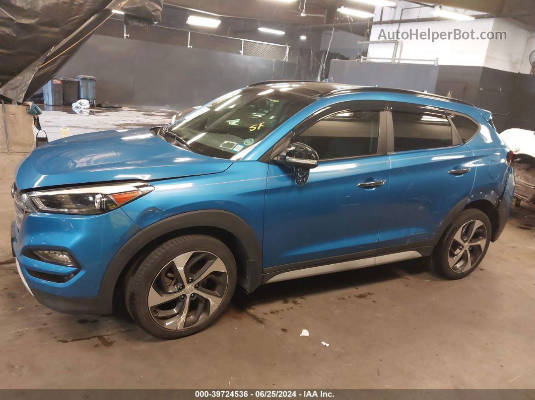 2017 Hyundai Tucson Limited Blue vin: KM8J3CA2XHU375052