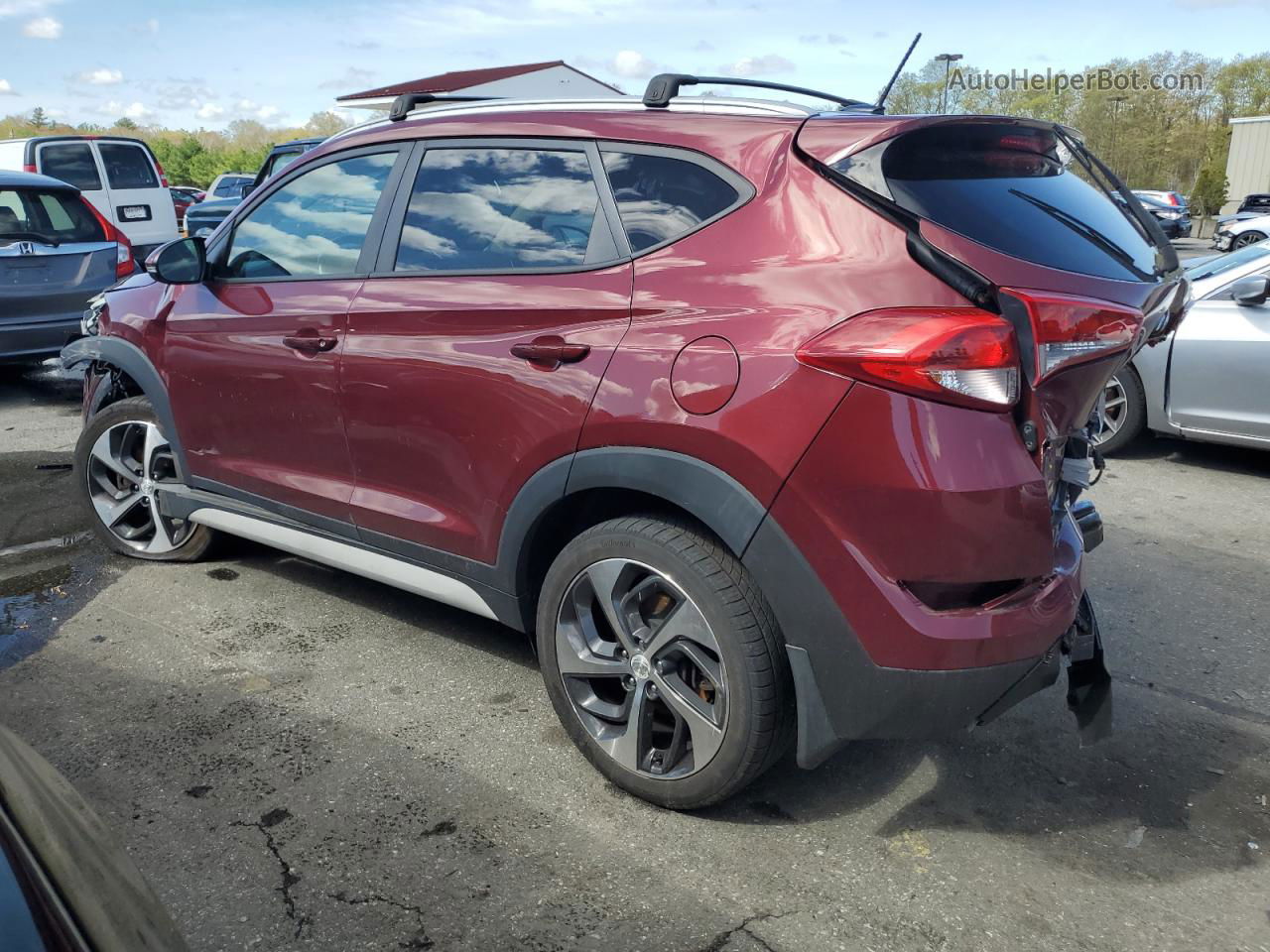 2017 Hyundai Tucson Limited Maroon vin: KM8J3CA2XHU414318