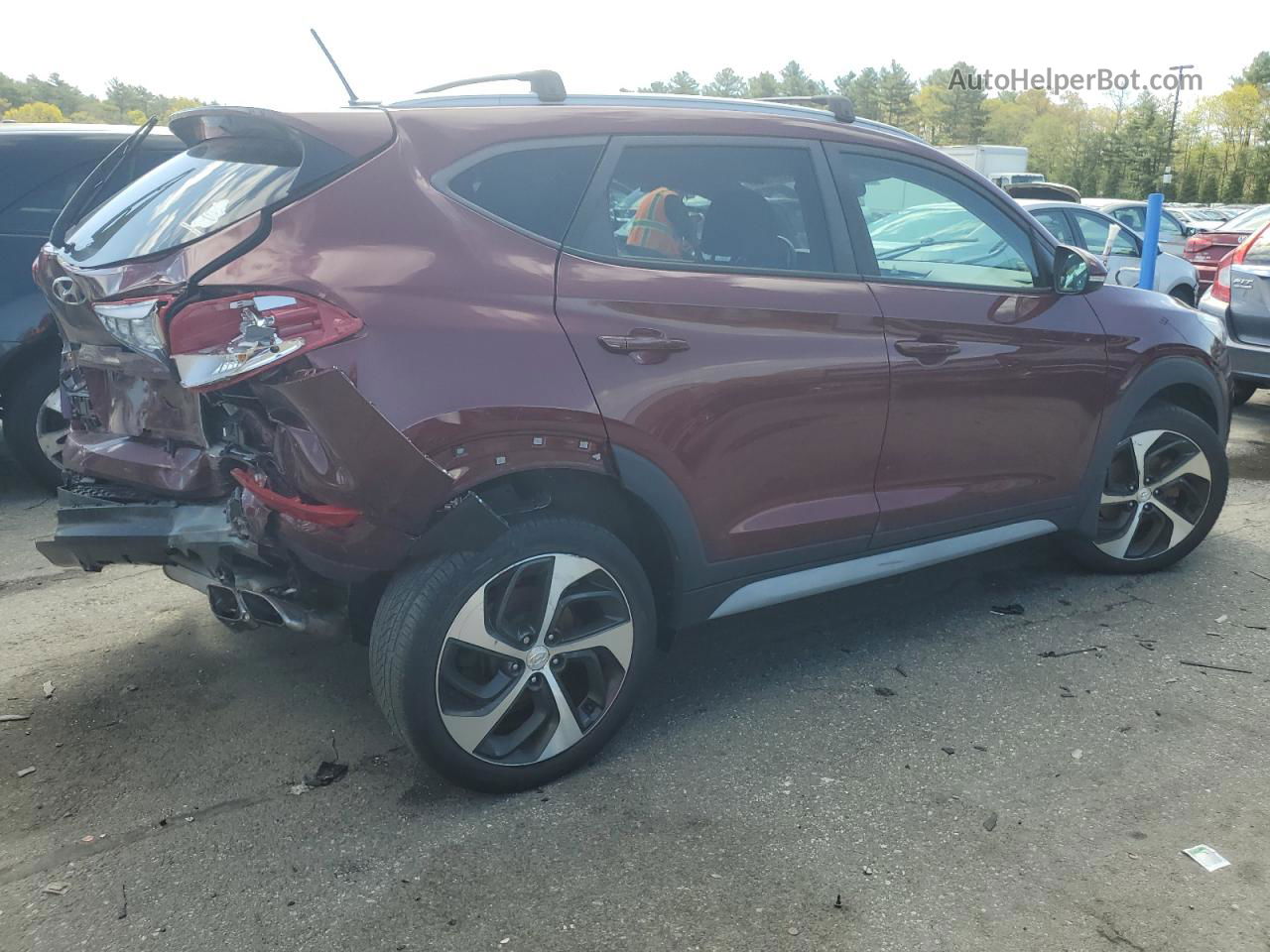 2017 Hyundai Tucson Limited Maroon vin: KM8J3CA2XHU414318