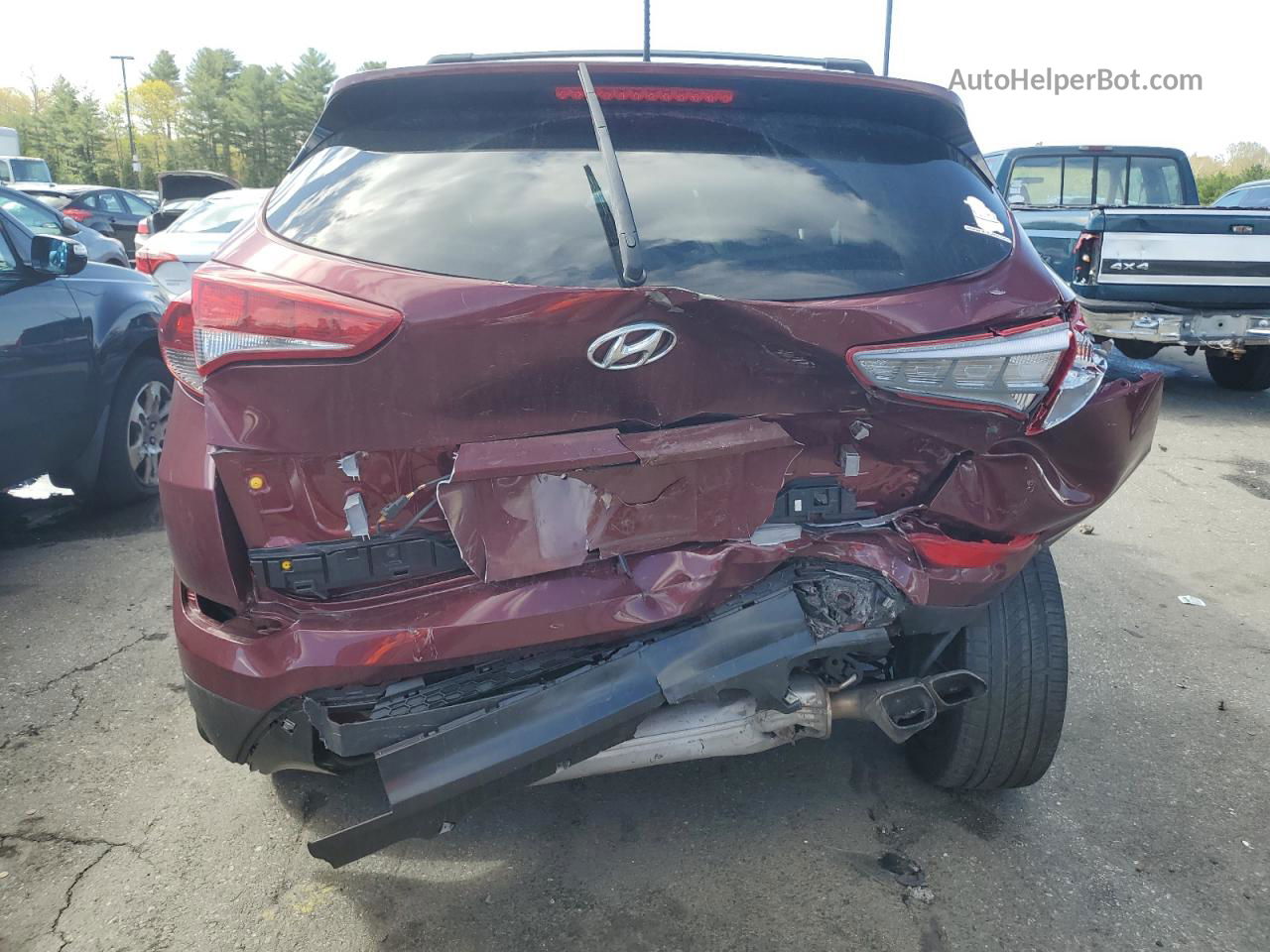 2017 Hyundai Tucson Limited Maroon vin: KM8J3CA2XHU414318