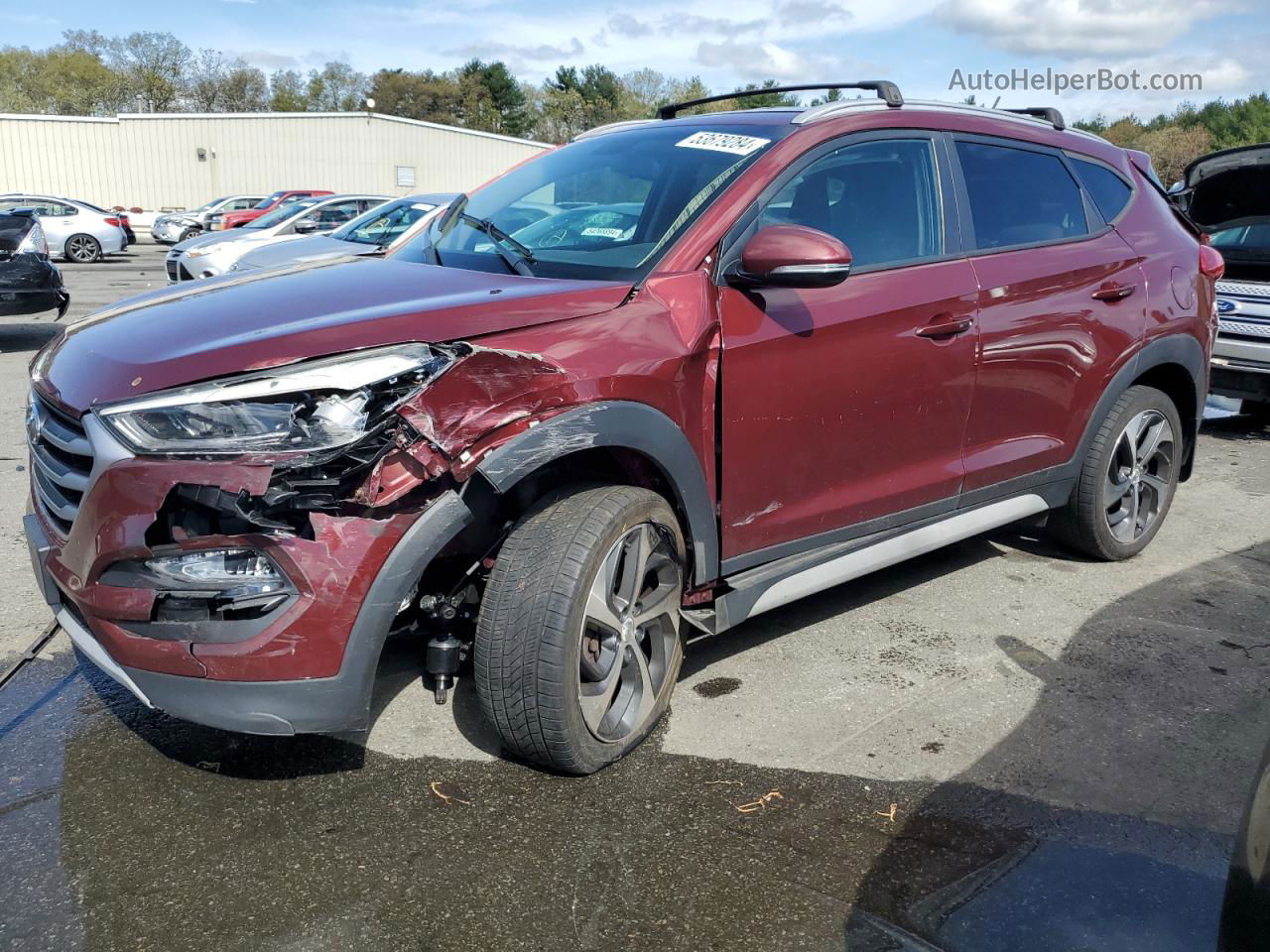 2017 Hyundai Tucson Limited Темно-бордовый vin: KM8J3CA2XHU414318