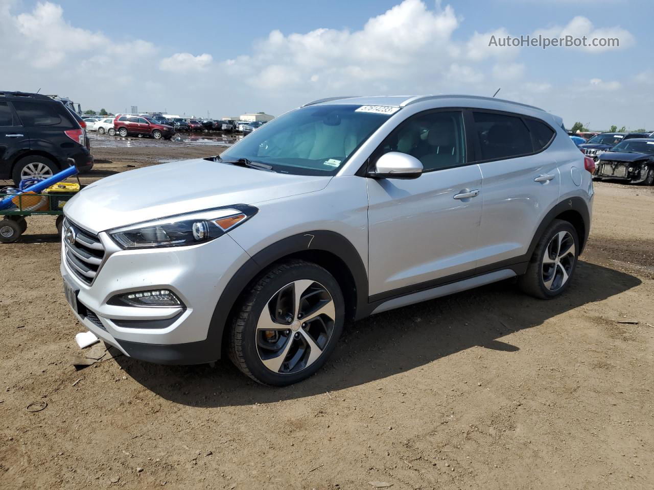 2017 Hyundai Tucson Limited Silver vin: KM8J3CA2XHU415520