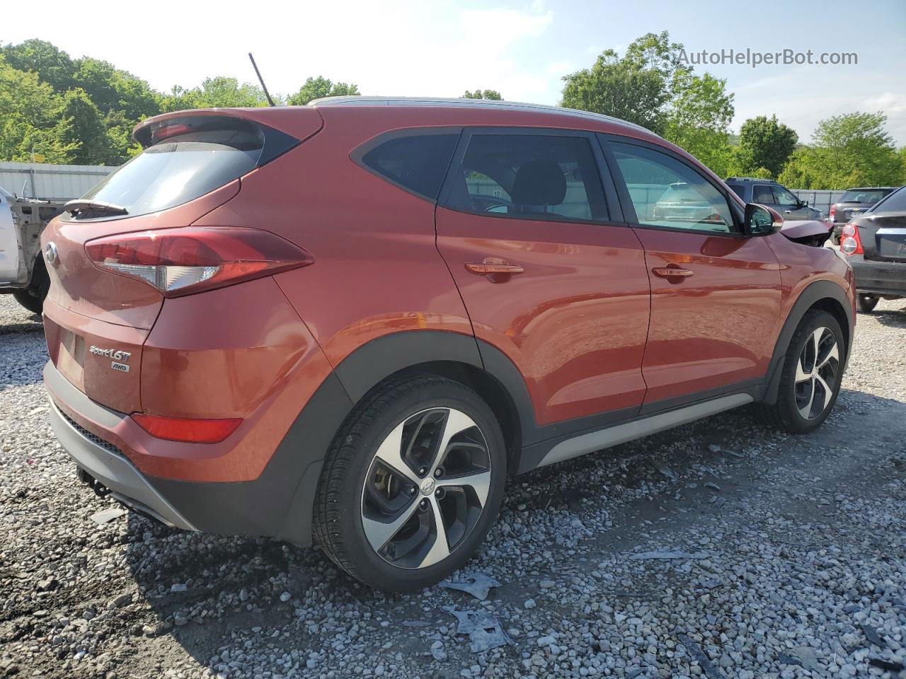 2017 Hyundai Tucson Limited Оранжевый vin: KM8J3CA2XHU540498