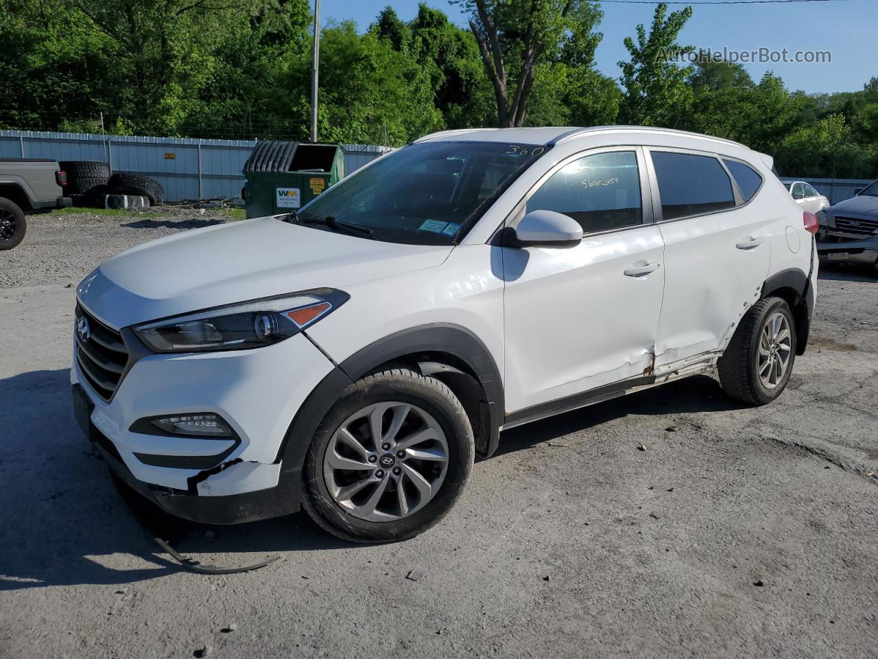 2016 Hyundai Tucson Limited White vin: KM8J3CA40GU060406