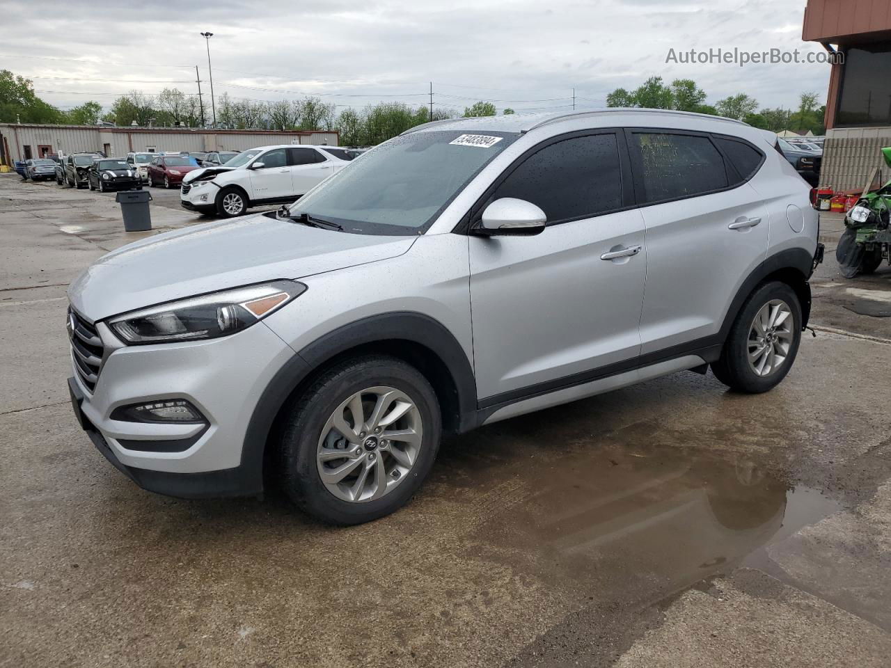 2017 Hyundai Tucson Limited Серебряный vin: KM8J3CA40HU365468