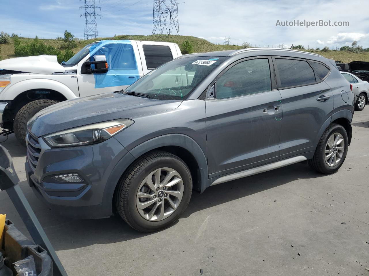 2017 Hyundai Tucson Limited Gray vin: KM8J3CA40HU499302