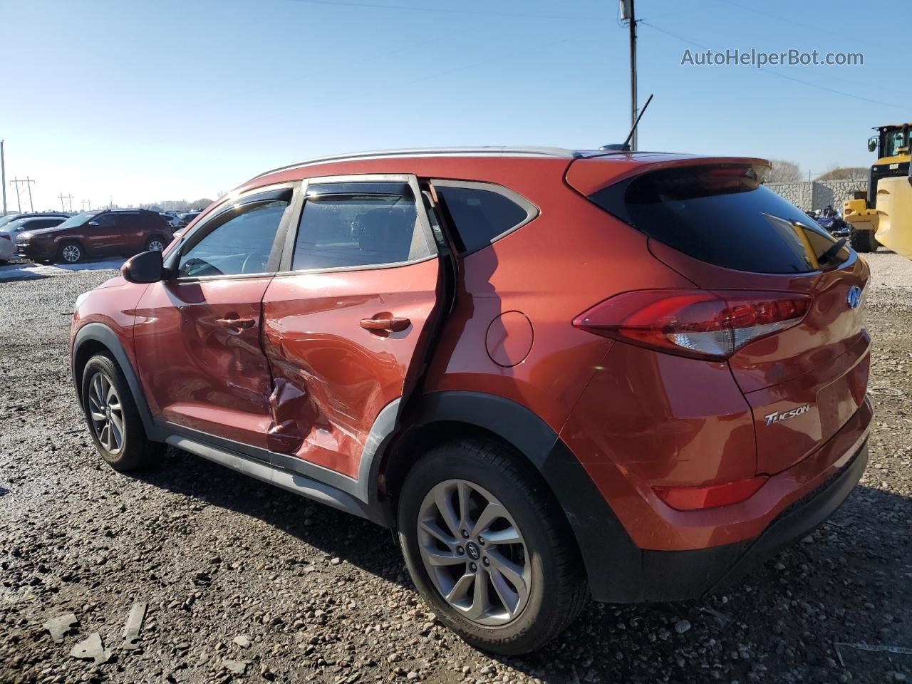 2017 Hyundai Tucson Limited Оранжевый vin: KM8J3CA40HU505387