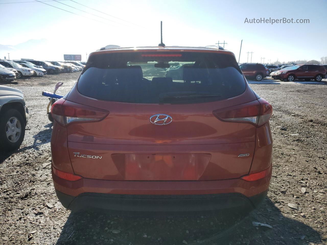 2017 Hyundai Tucson Limited Orange vin: KM8J3CA40HU505387