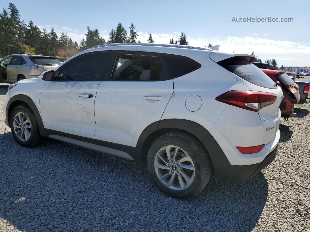 2018 Hyundai Tucson Sel White vin: KM8J3CA40JU688523