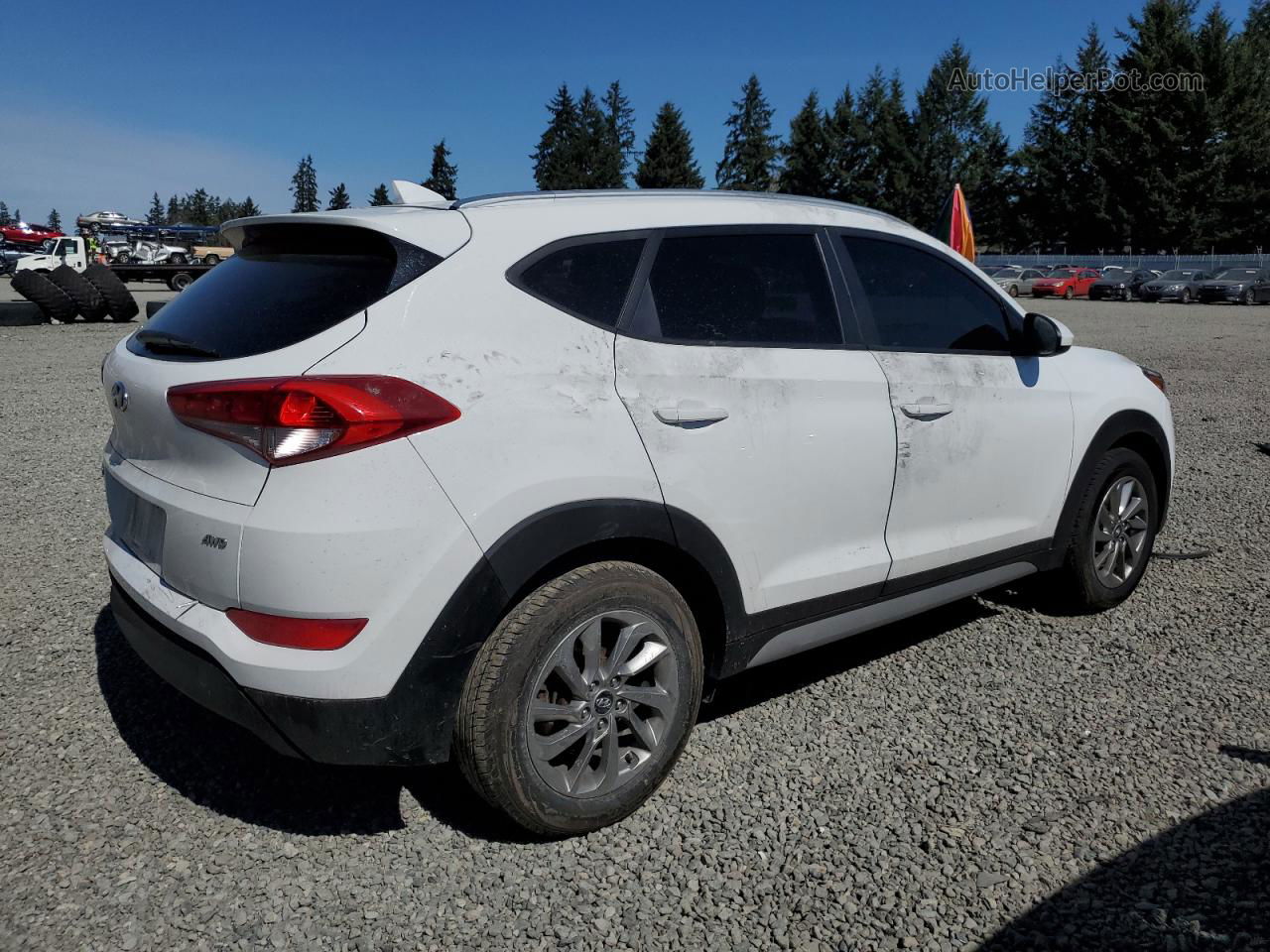 2018 Hyundai Tucson Sel White vin: KM8J3CA40JU688523