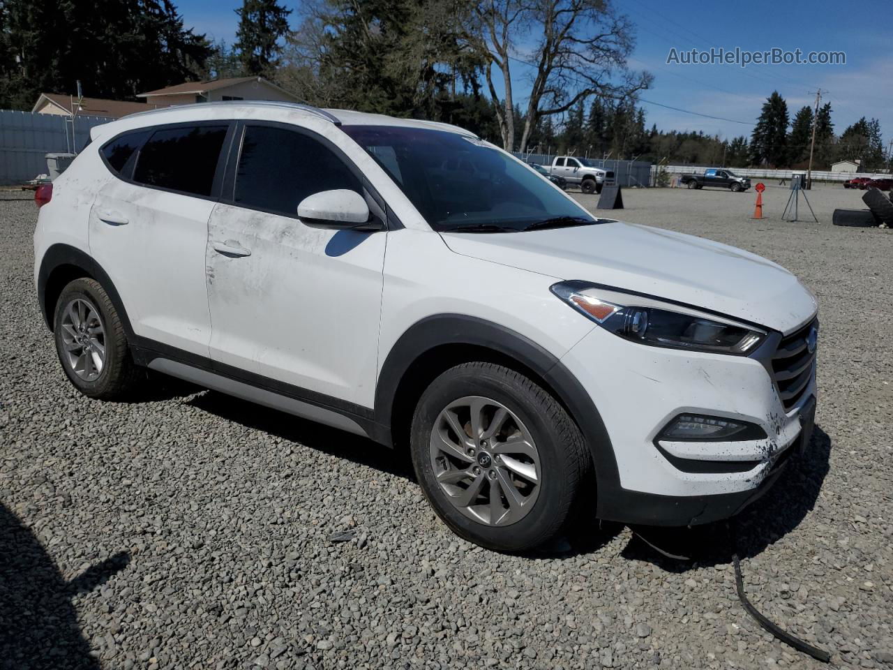 2018 Hyundai Tucson Sel White vin: KM8J3CA40JU688523