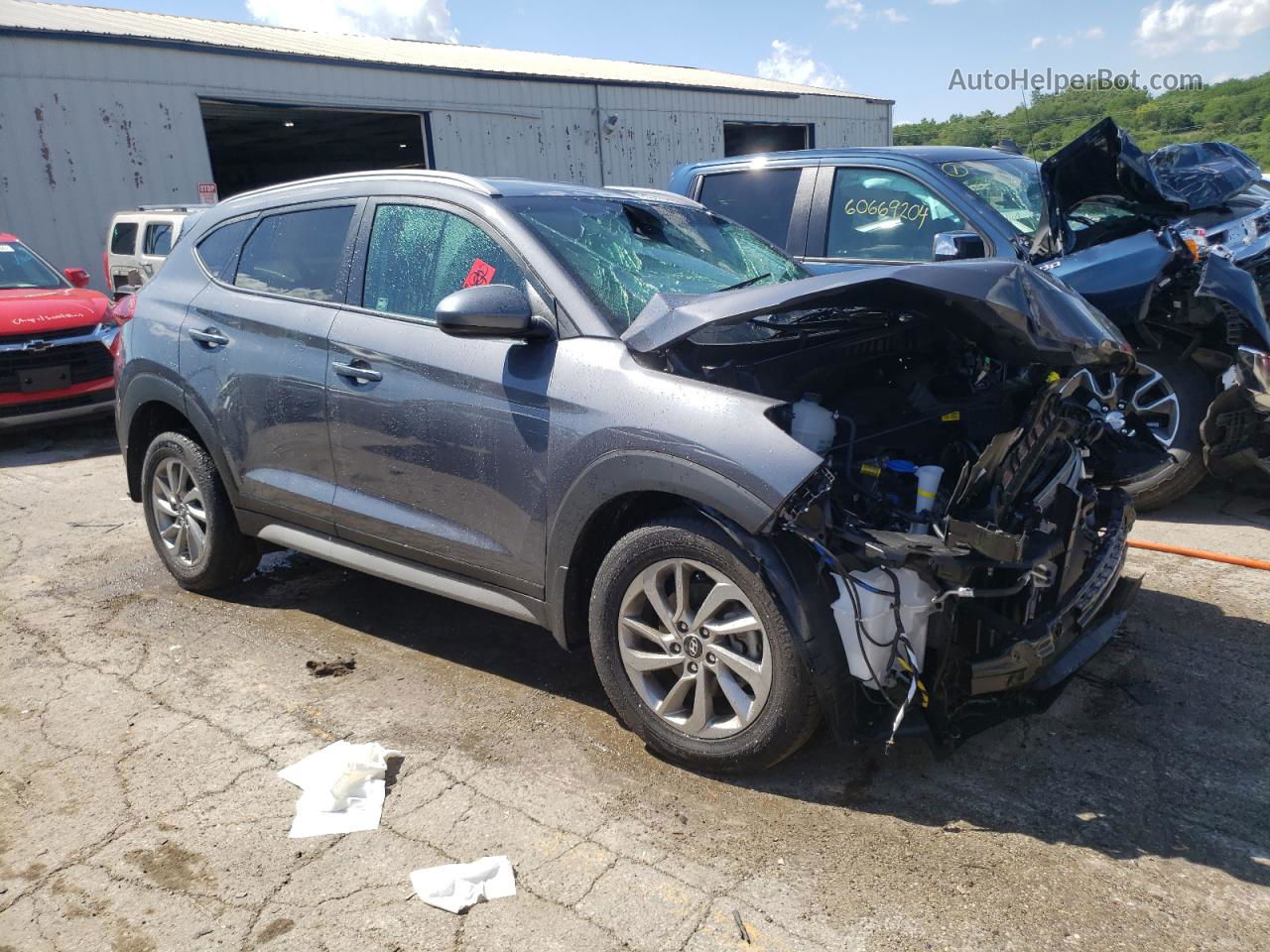 2018 Hyundai Tucson Sel Синий vin: KM8J3CA40JU800236