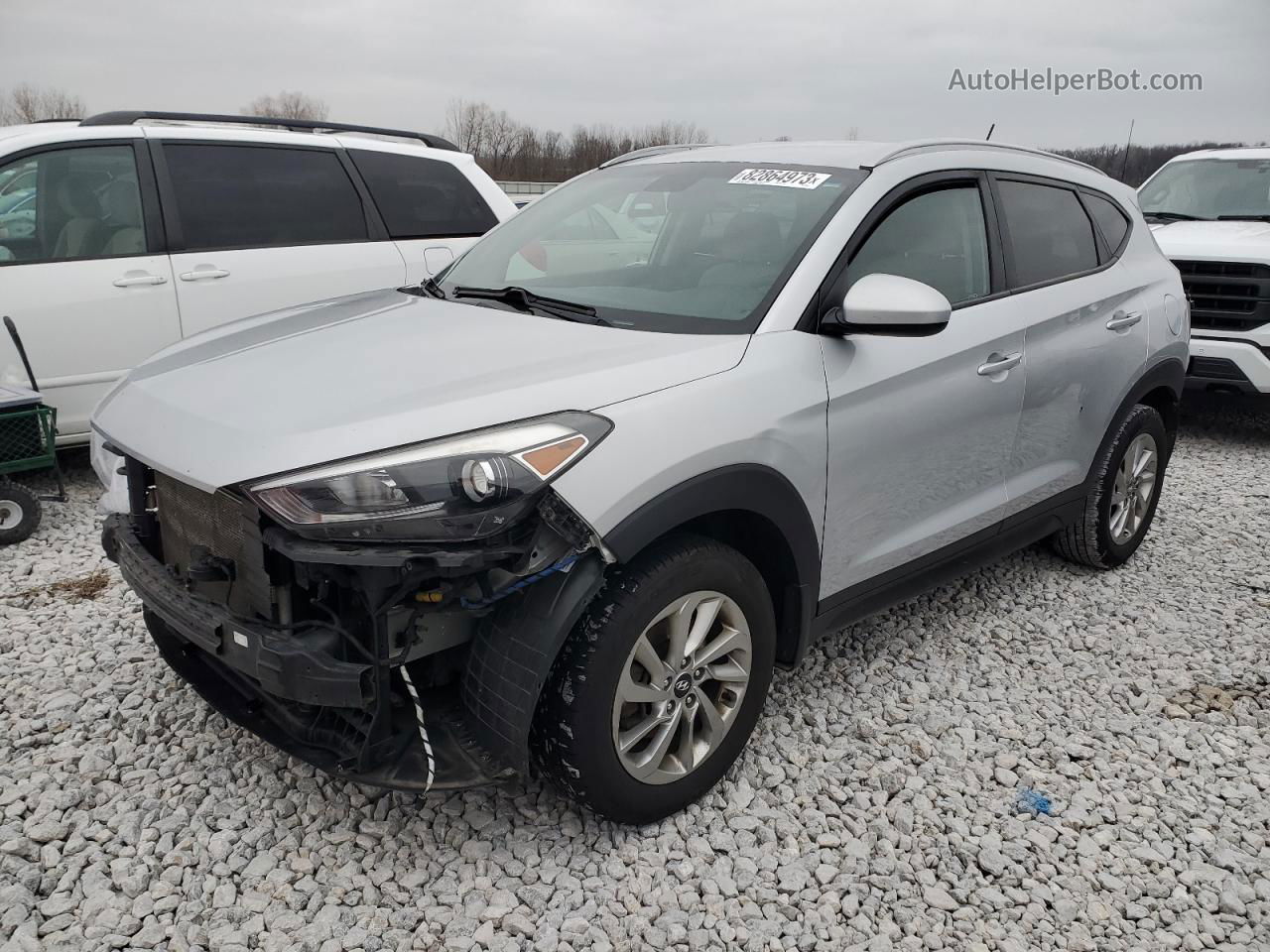 2017 Hyundai Tucson Limited Серебряный vin: KM8J3CA41HU400535