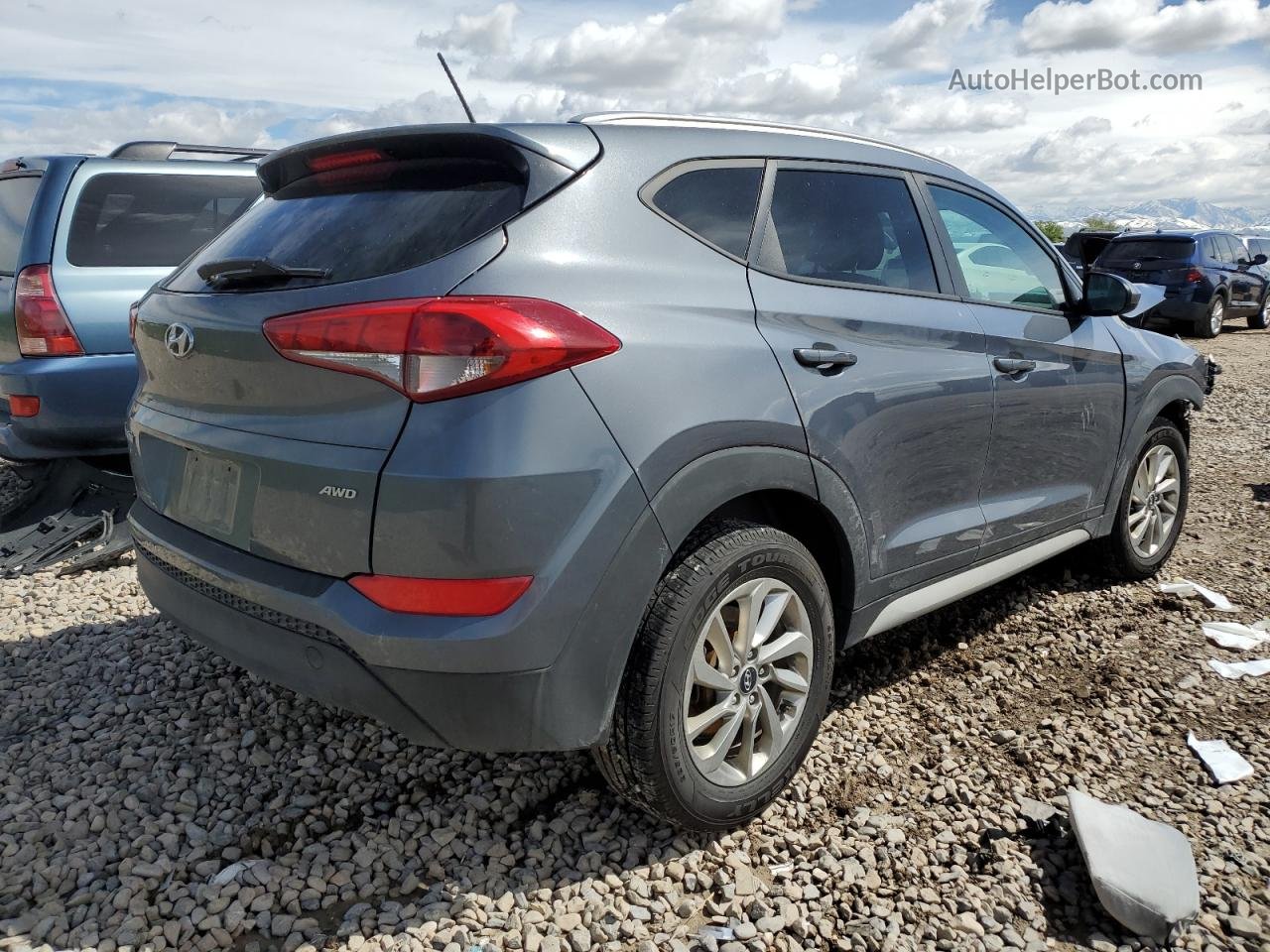 2017 Hyundai Tucson Limited Blue vin: KM8J3CA41HU412149