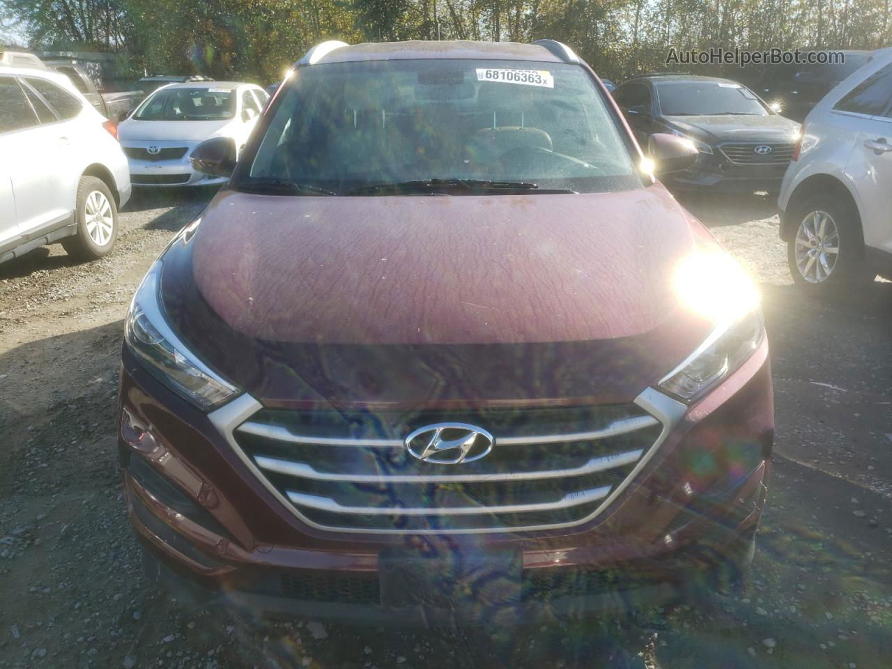 2017 Hyundai Tucson Limited Burgundy vin: KM8J3CA41HU473629