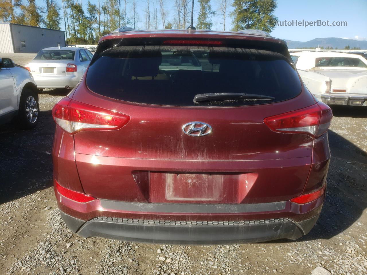 2017 Hyundai Tucson Limited Burgundy vin: KM8J3CA41HU473629