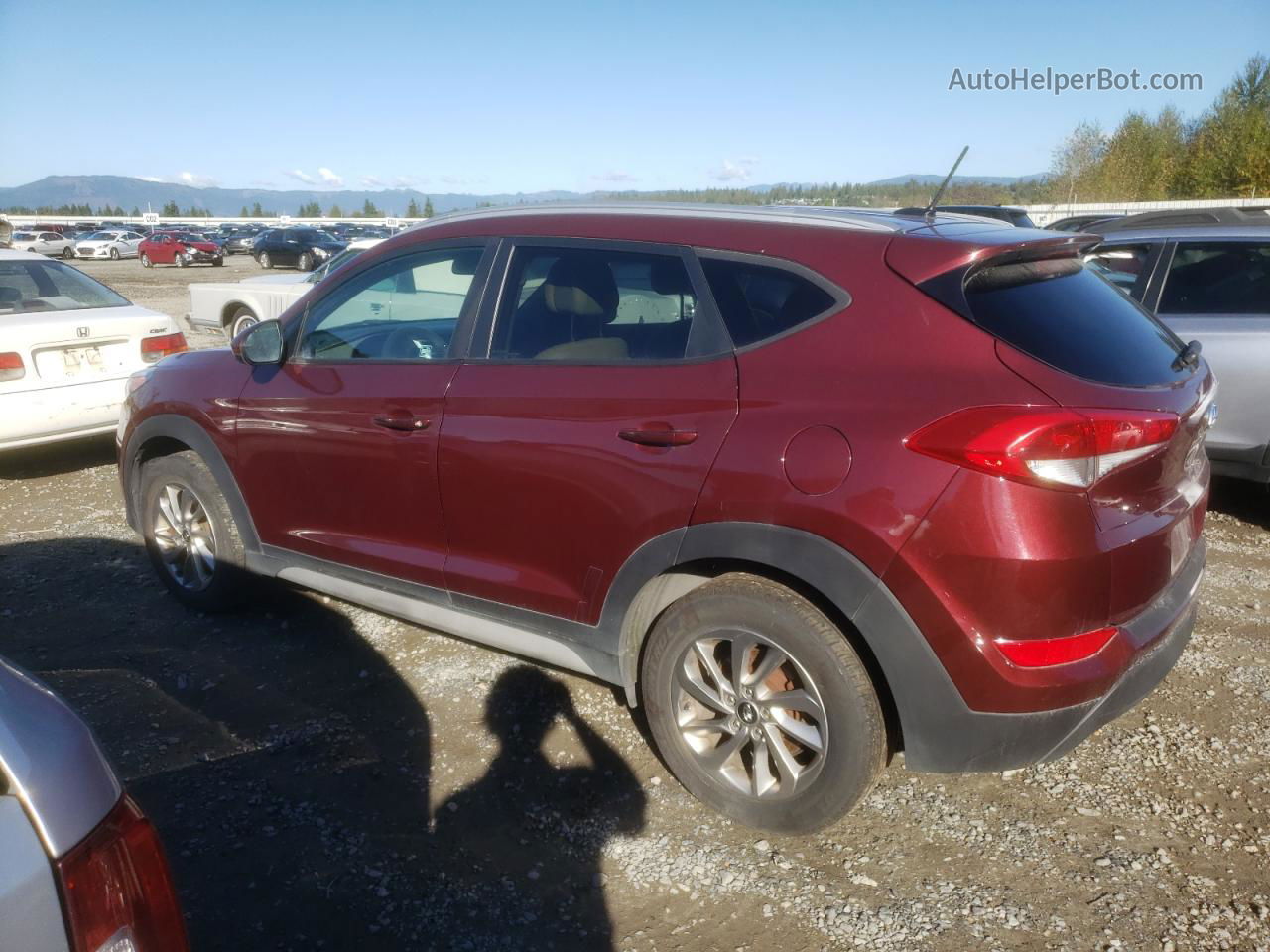 2017 Hyundai Tucson Limited Burgundy vin: KM8J3CA41HU473629