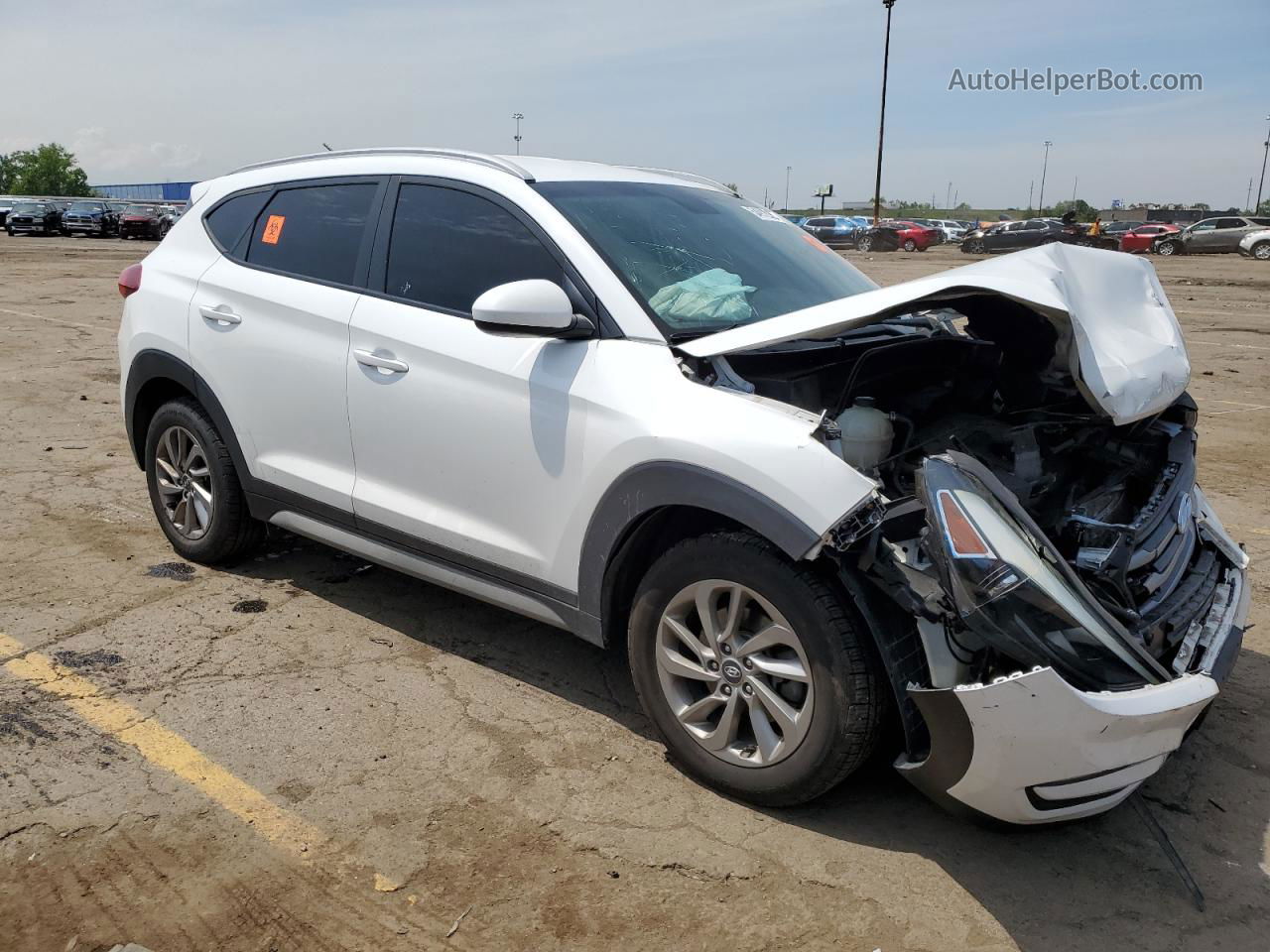 2017 Hyundai Tucson Limited White vin: KM8J3CA41HU481391