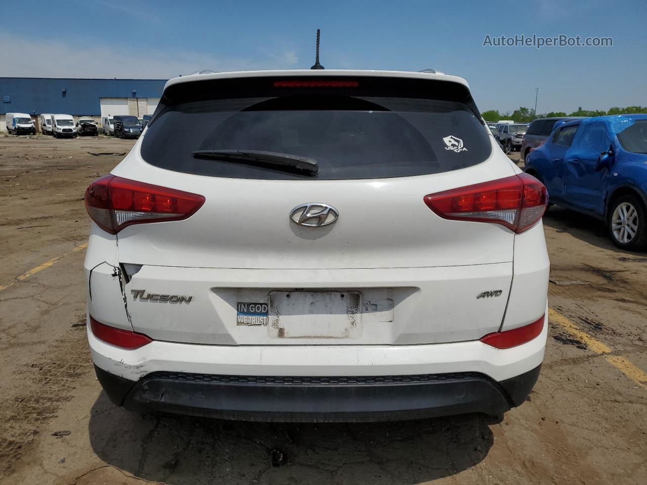 2017 Hyundai Tucson Limited White vin: KM8J3CA41HU481391