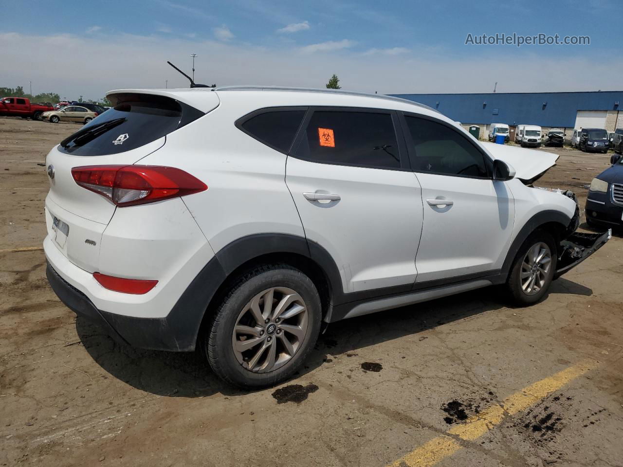 2017 Hyundai Tucson Limited White vin: KM8J3CA41HU481391