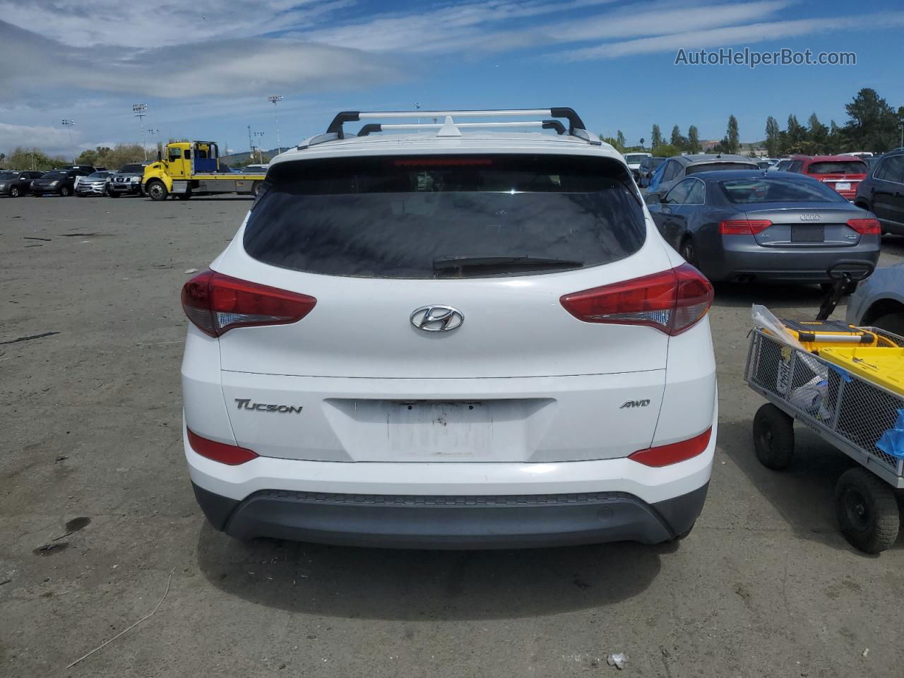 2018 Hyundai Tucson Sel White vin: KM8J3CA41JU690801