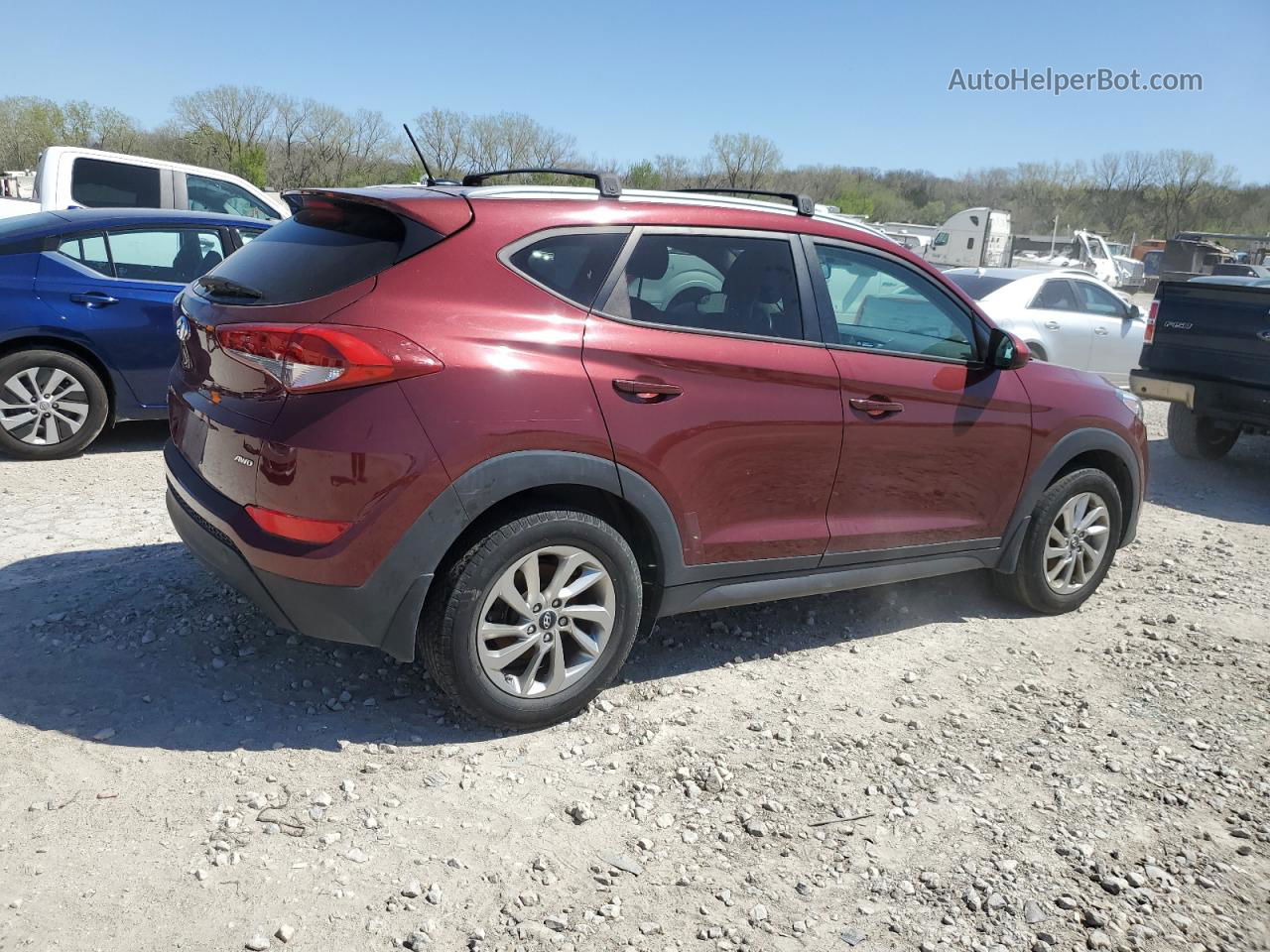 2016 Hyundai Tucson Limited Красный vin: KM8J3CA42GU196908